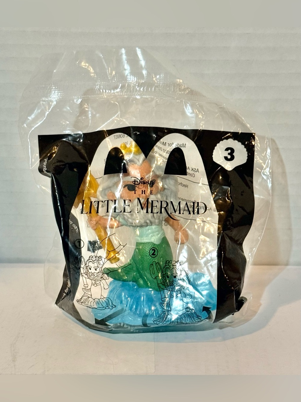 Disney McDonald’s The Little Mermaid Happy Meal Toy #3 King Tritan Brand New - Picture 2 of 3